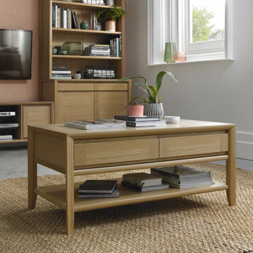 Bentley Designs Bergen Oak Coffee Table With Drawer